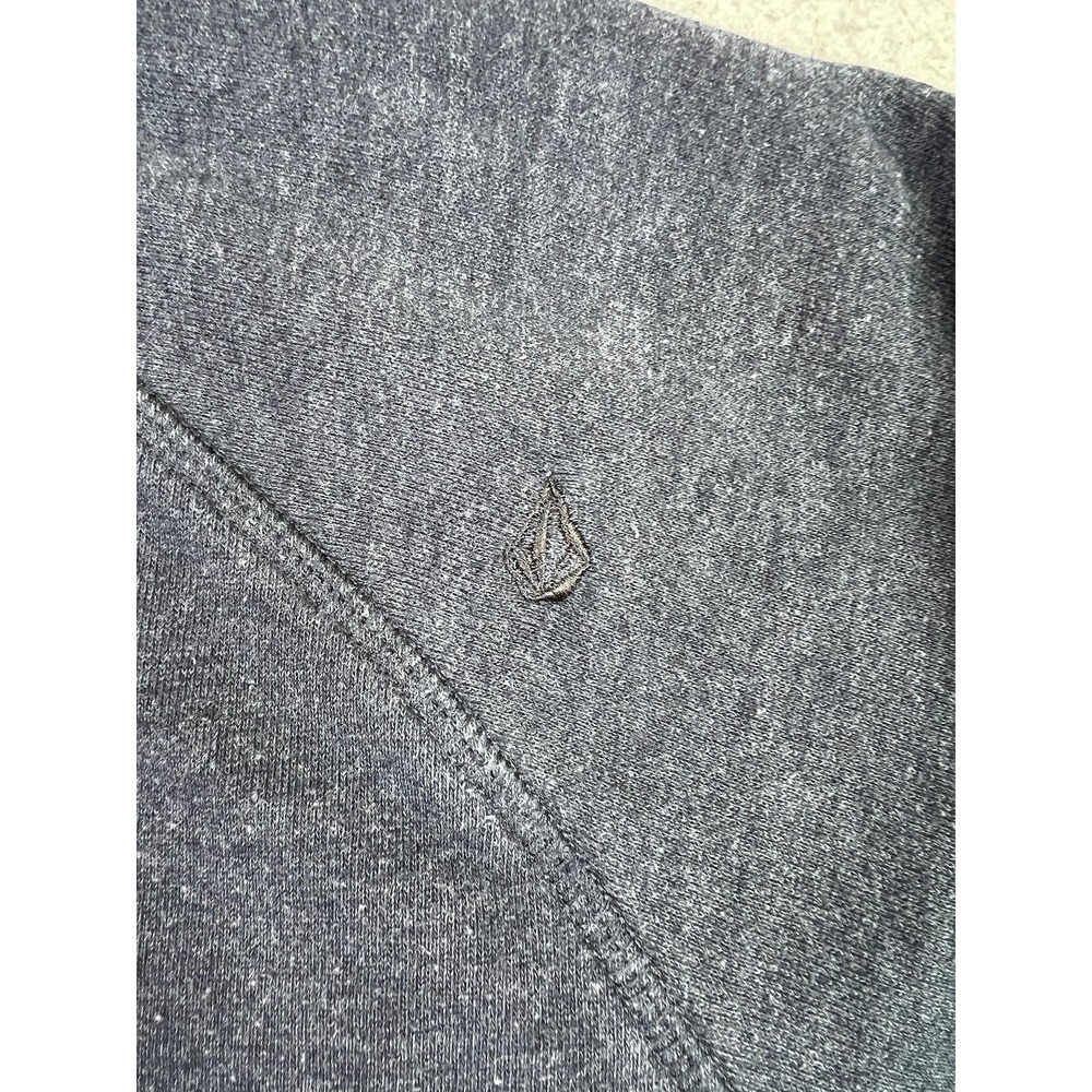 Volcom Hoodie Mens Large Blue Classic Fit Fleece Henley Pullover Sweatshirt - Picture 6 of 13